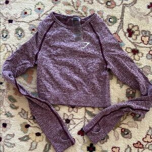 Gymshark Purple Long Sleeve Athletic Top